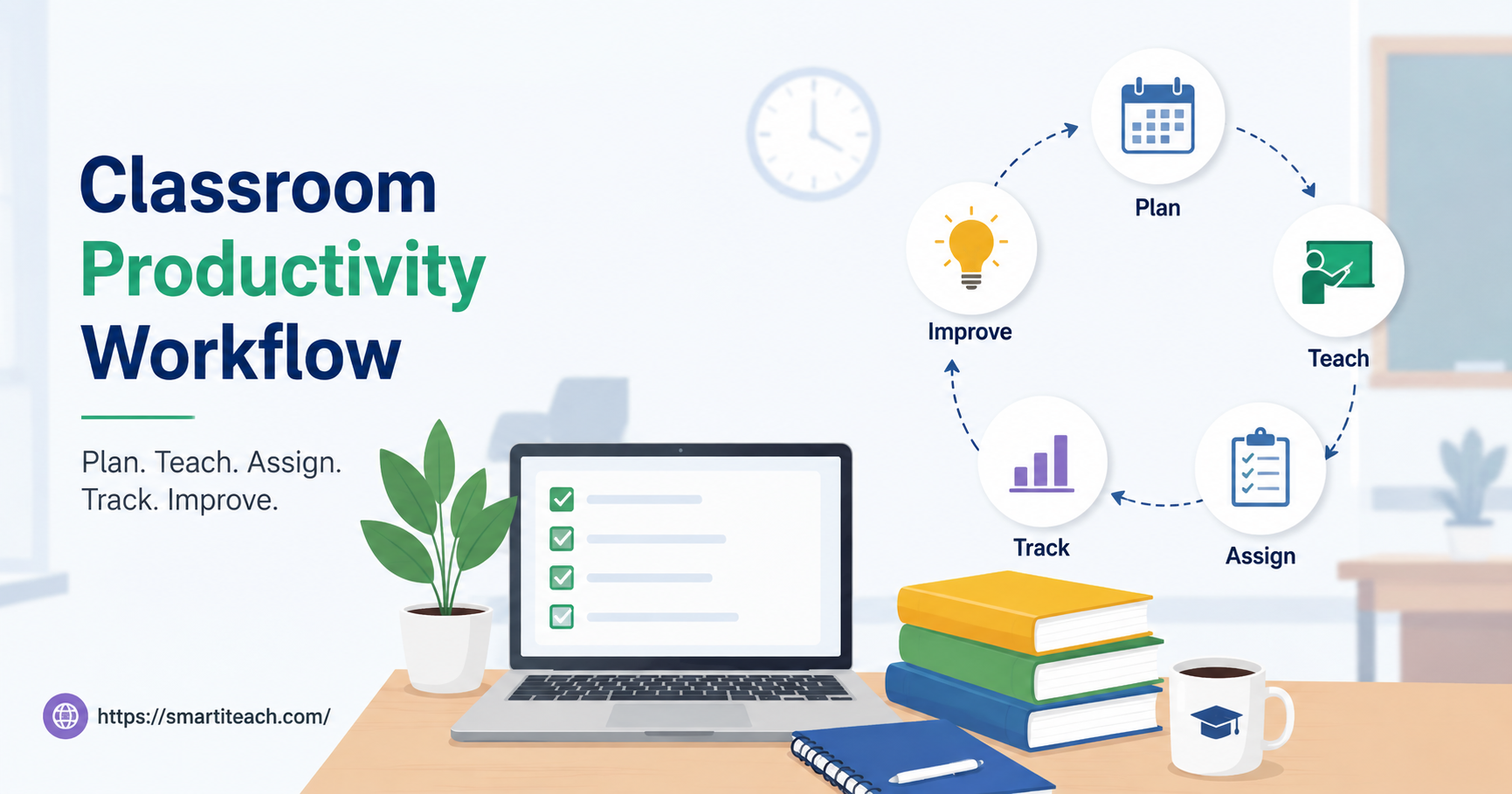 Classroom Productivity Workflow Infographic